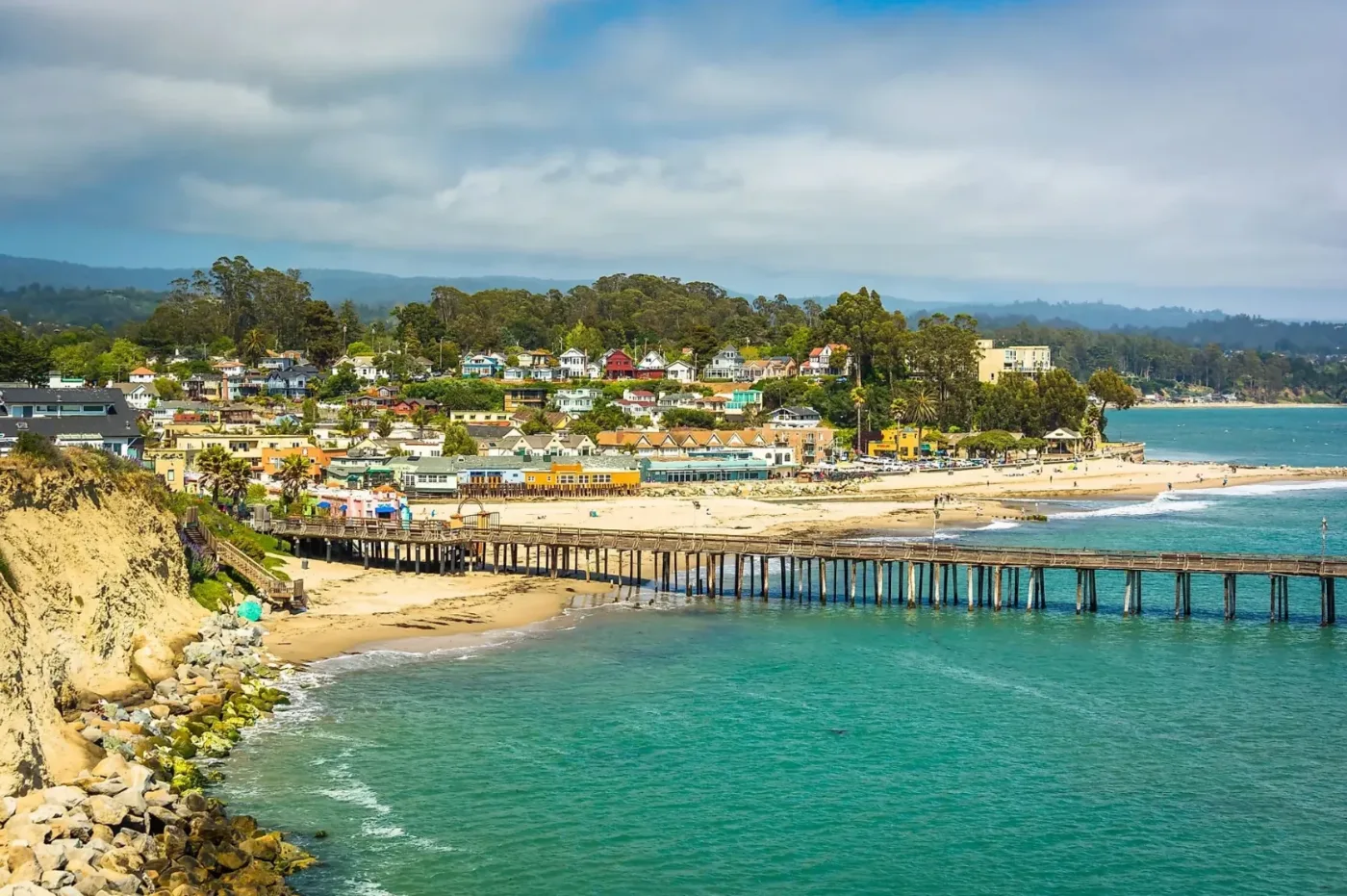Capitola beach and wharf on the Santa Cruz County coast