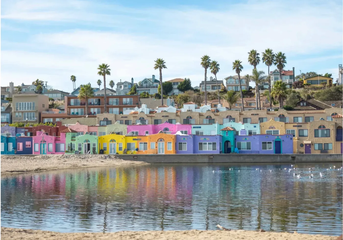 The Venetian Court and beach at Capitola Village